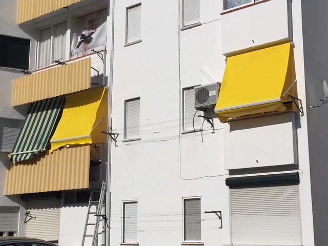 Toldo de punto recto